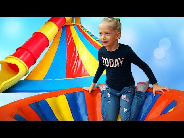 Bad littel Kids playground in real life Family fun cool baby slide and indoor playground for kid