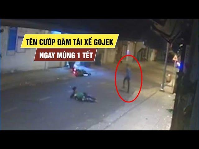 Bàng hoàng tên cướp đâm chết tài xế xe ôm công nghệ Gojek ngay mùng 1 Tết