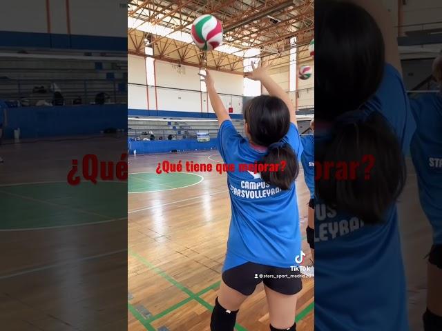 Saque mano alta niña 11 años voleibol #volleyball