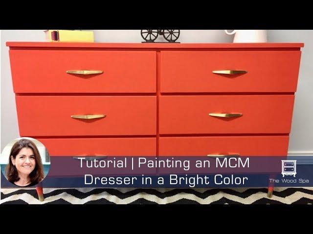 Painting a Mid-Century-Modern Dresser in a Bright Color - Speedy Tutorial #2