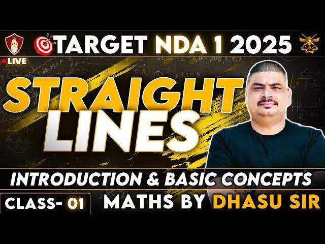 NDA 1 2025 Maths | Straight Lines Basic Concepts | NDA Free Online Coaching Classes | Dhasu Sir