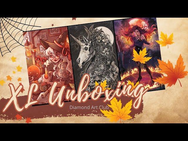 Diamond Painting | XL Unboxing | „Witchcraft Room” “Masquerade” & “Phönix Fire” | Diamond Art Club