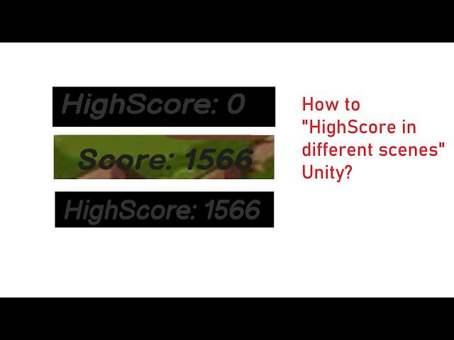 How To Save High Score on a different scene in Unity!