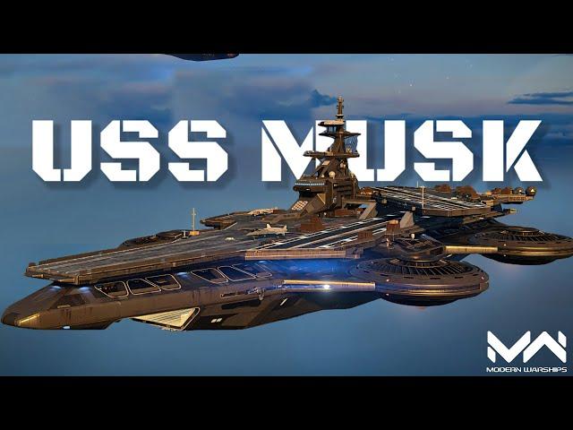 USS Musk (CVN-X) Full Gameplay! Modern Warships New Event Skyarrier Battle