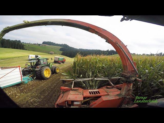 New Holland TS 115 fights with Kemper C3000 | Cab View | Maize chopping | Aebi TP 460