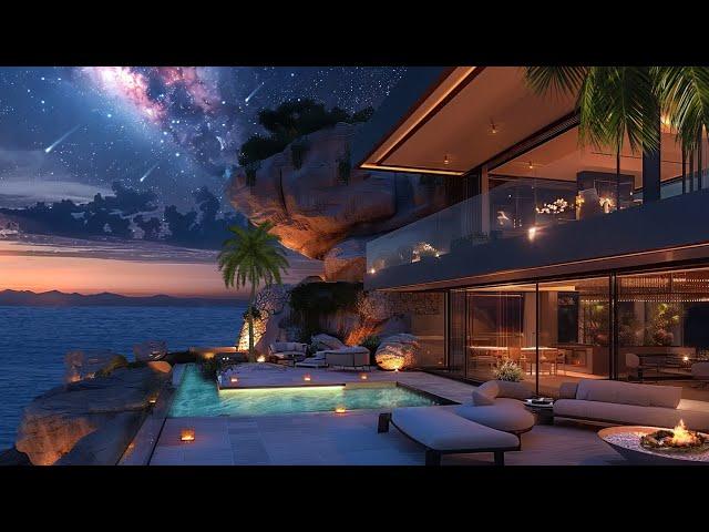 Beachfront Luxury Hotel 4K   Ambient Healing with Ocean Waves & Tropical Nature Sounds | ASMR