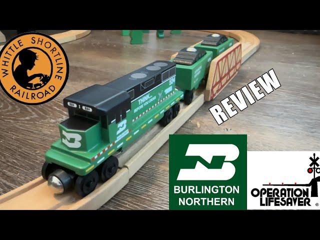 WHITTLE SHORTLINE BURLINGTON NORTHERN OPERATION LIFESAVER ENGINE AND BN HOPPER CARS REVIEW