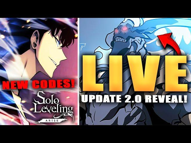 NEW CODES & UPDATE 2.0 LIVE OFFICIAL REVEAL!!! (Solo Leveling Arise)