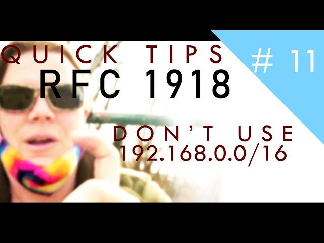 Know where to use your subnets!!! RFC1918