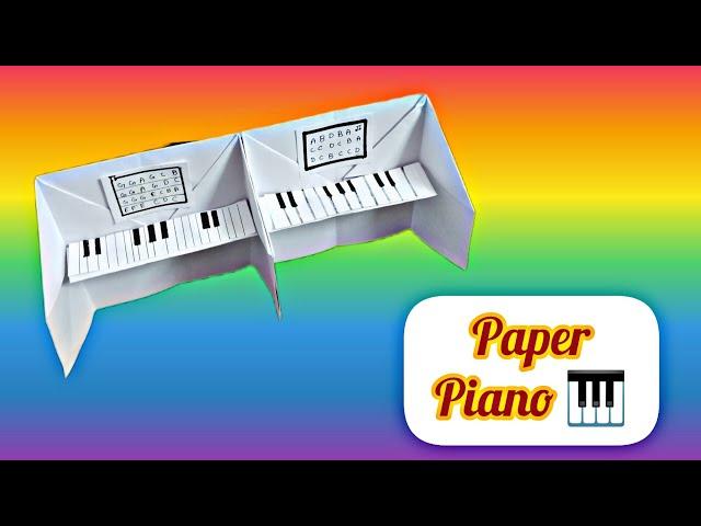 Easy Paper Craft Doll house Piano / DIY Miniature Paper Piano for Dollhouse / Origami Piano