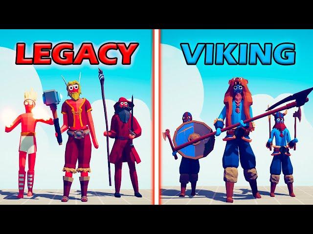 LEGACY TEAM vs VIKING TEAM - Totally Accurate Battle Simulator | TABS