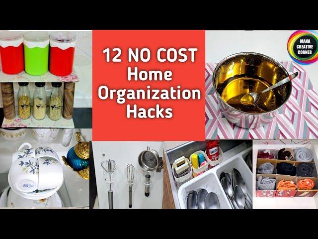 12 NO COST Home Organization ideas | Ingenious Home Organization Hacks