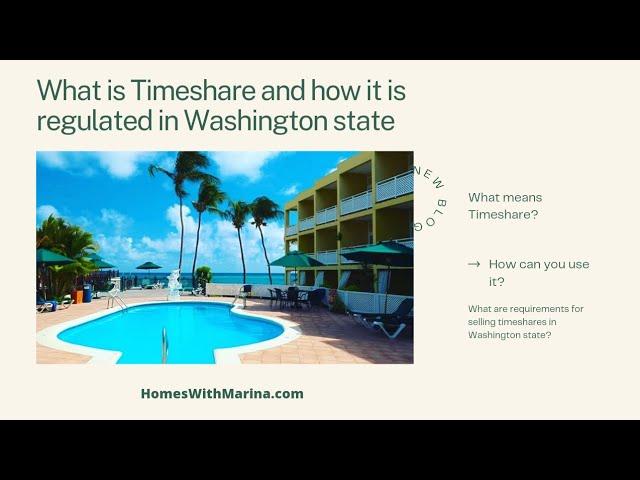 What is Timeshare and how it is regulated in Washington state? Watch NOW!