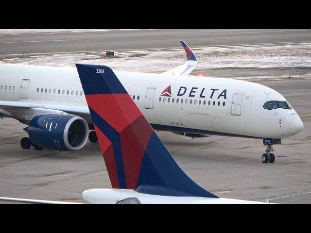 Delta A350 Landing + Gate Arrival at MSP