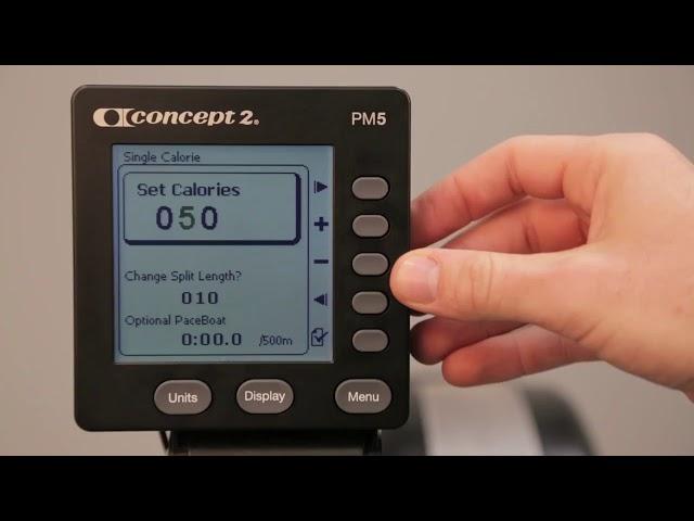 Setting up a Calorie Workout on your Concept2 Monitor