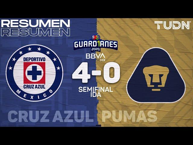 Resumen y goles | Cruz Azul 4-0 Pumas | Semifinal Ida - Guard1anes 2020 Liga BBVA MX | TUDN