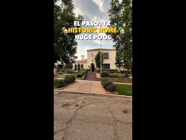Check out this unique historic home in El Paso with a huge pool in the backyard!