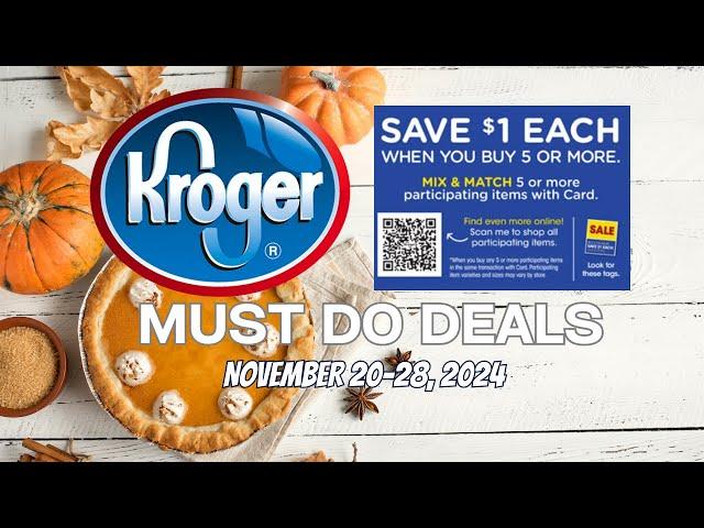 *NEW MEGA SALE* Kroger MUST DO Deals for 11/20-11/28 | 9 Day Sale Week | Mega, 5x Digitals, & MORE