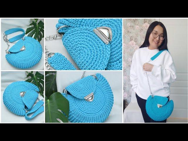 Crocheted Shell Handbag Holds its shape well Learning to crochet circles and ovals