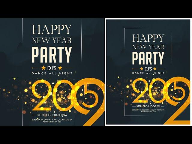 Design a Stunning New Year 2025 Poster in Photoshop! | Hindi/हिंदी