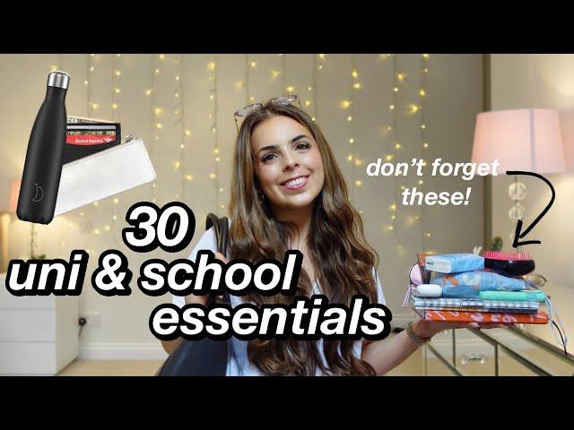 Everything you ACTUALLY NEED for uni & school | 30 essential items you can't forget for university.