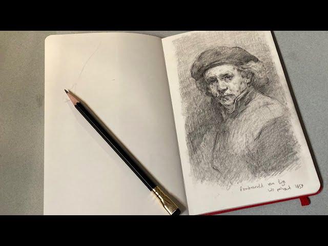 Sketchbook session: a Rembrandt self portrait study