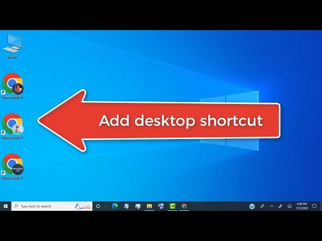 How to Create desktop shortcut for Chrome Browser Profiles