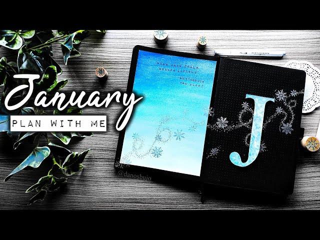 PLAN WITH ME | January 2022 Bullet Journal Setup | Snow Theme | Dano's Bujo