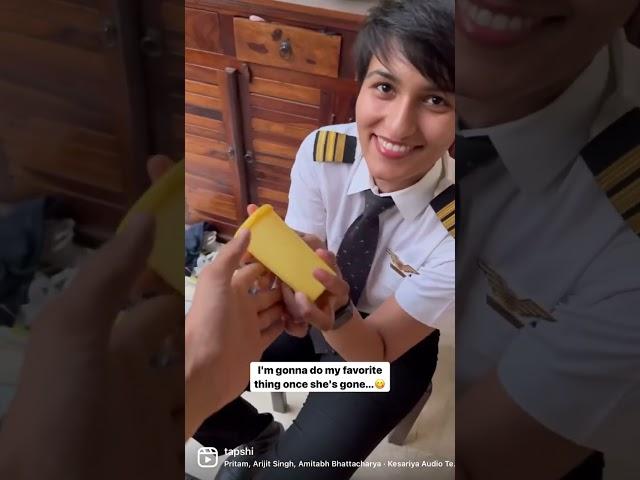 When your wife is a pilot and she leaves...