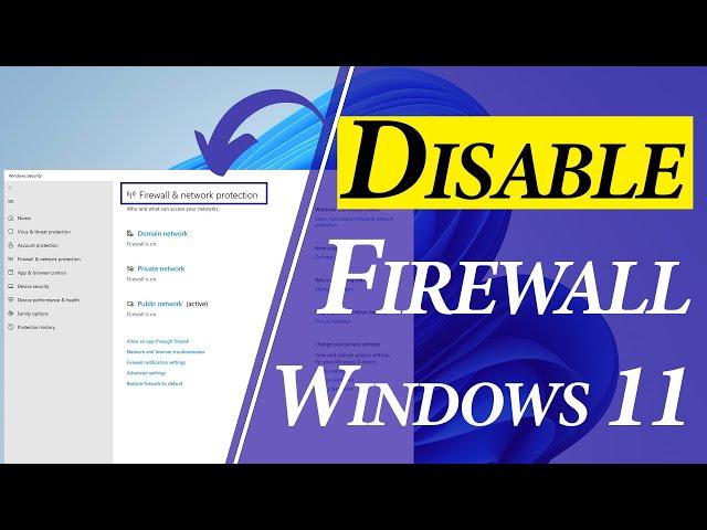 How to turn off firewall in windows 11