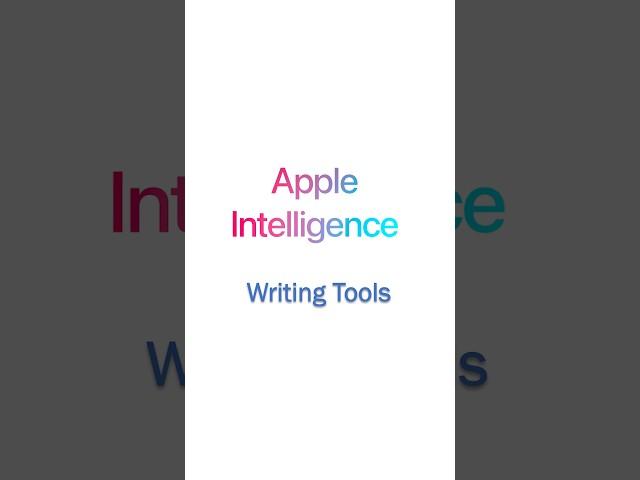Apple Intelligence: Writing tools with ios 18.1