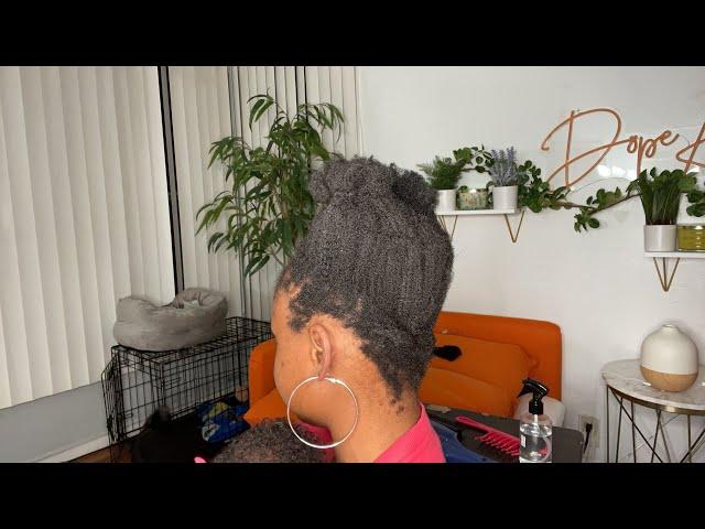 Stitch braids on 4C Hair| Start to Finish