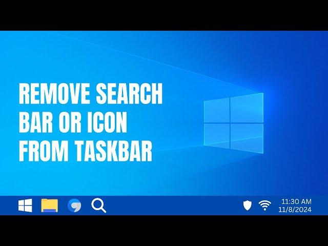 How to remove the search bar or icon from the Windows 11 taskbar