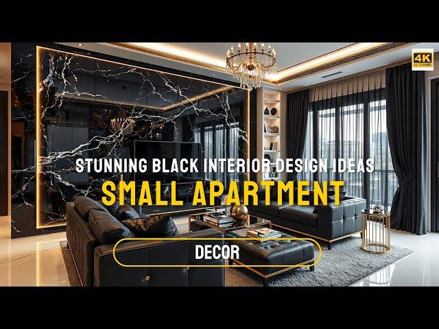 Small Apartment, Big Luxury, Stunning Black Interior Design Ideas!