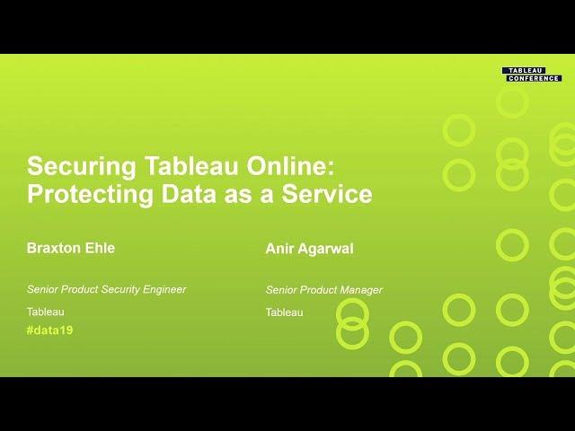 Securing Tableau Online: Protecting Data as a Service