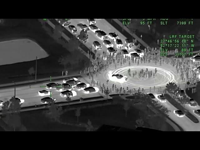 Video shows 'coordinated street takeover' at Tampa intersection