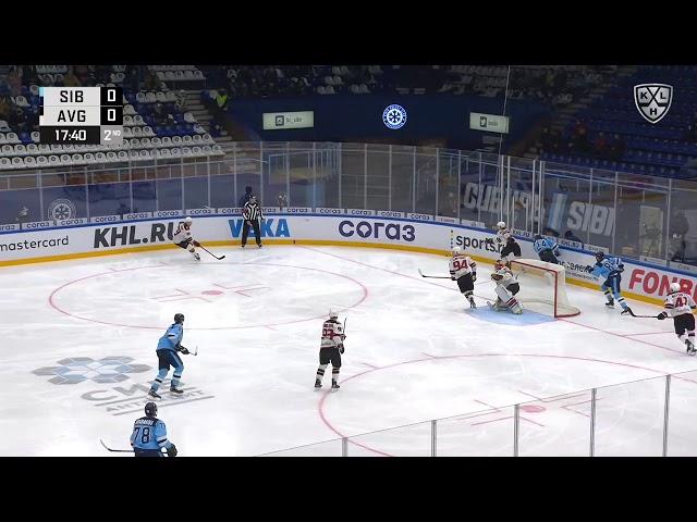 Semyon Chistyakov - Defensive puck play v. HC Sibir (Nov. 13, 2020)