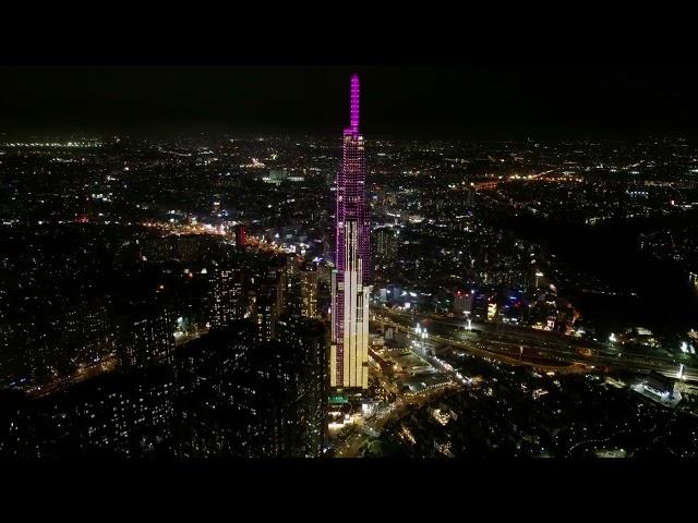 Landmark 81 toàn cảnh qua góc nhìn flycam - DJI mini 2 4k at night 2023