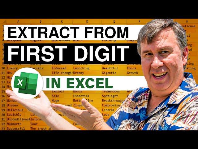 Excel Extract Everything After First Digit - Episode 2650