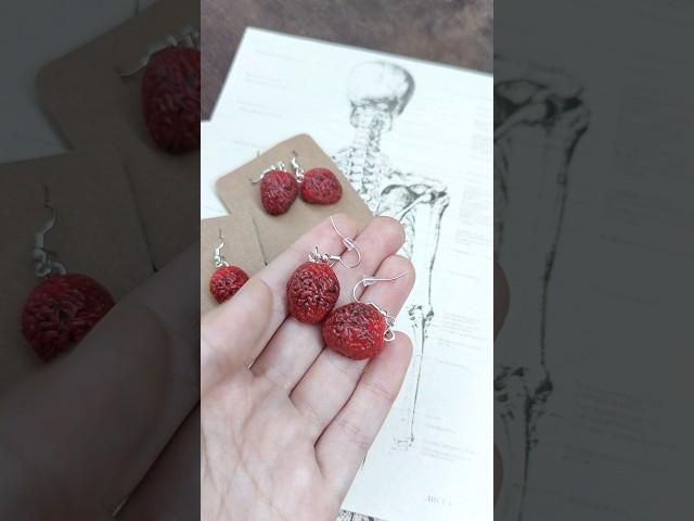 Украшения ручной работы/ Серьги  мозги /Handmade Jewelry/Brain Earrings