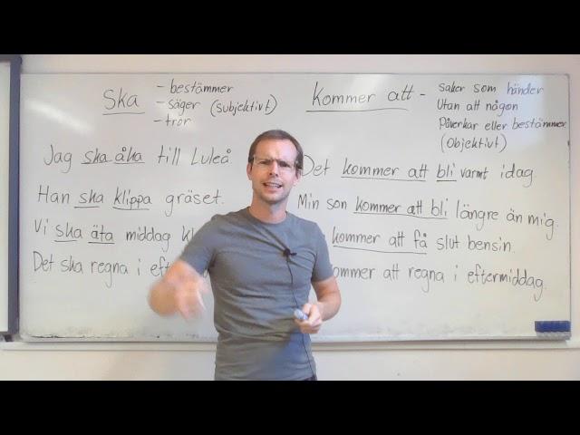 Ska och kommer att (sfi)