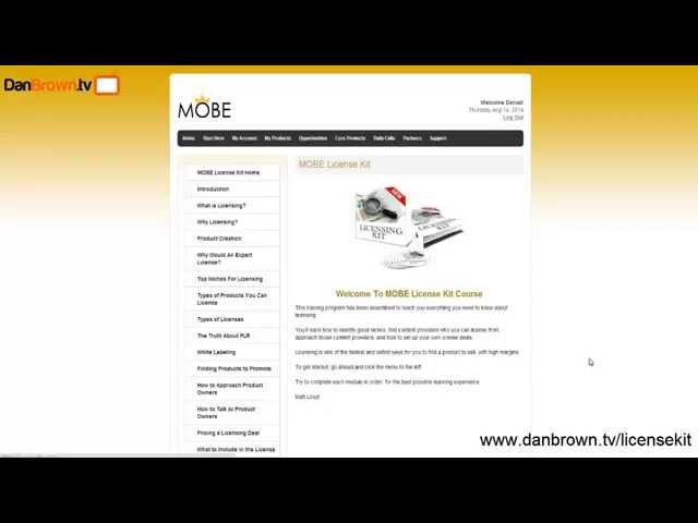 MOBE License Rights Program Review of MOBE License Kit *Members Area Revealed*