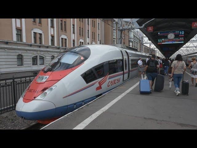 First Class of "Sapsan" (Saint Petersburg - Moscow) High-Speed Train. Vlog