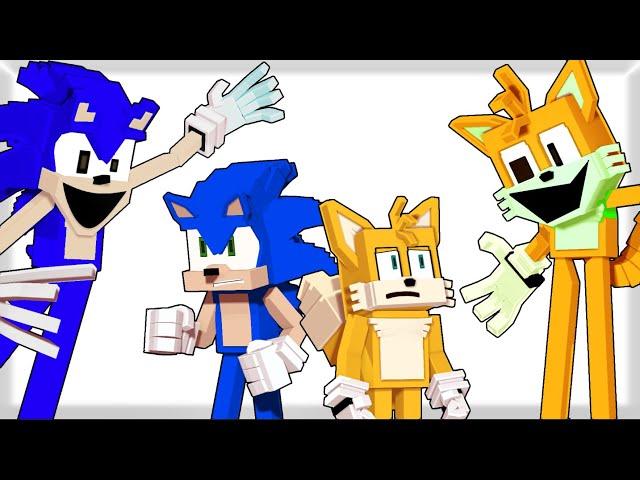 Sonic and tails Vs Fakers - Minecraft Animation - Animated