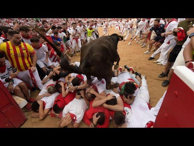 WATCH: A swift run, the fourth bull run of San Fermin 2024