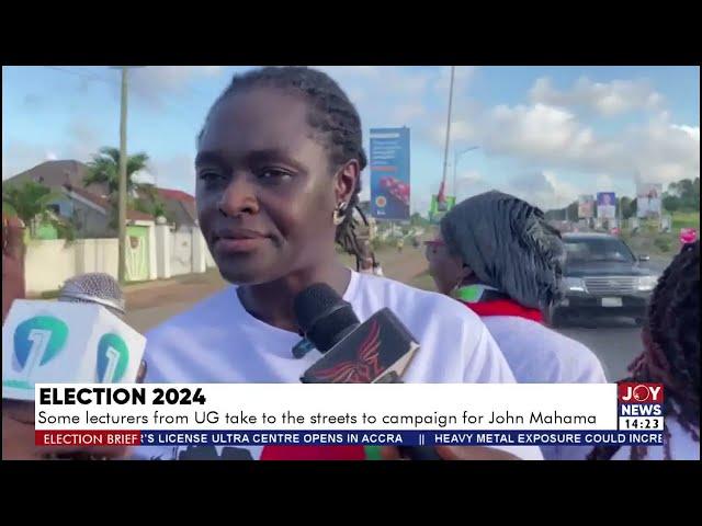 Election 2024: Some lecturers from UG take to the streets to campaign for John Mahama