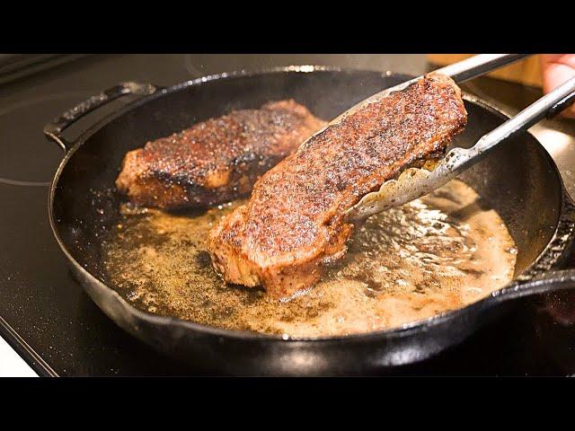 How To Cook the BEST NY Strip STEAK in a CAST IRON Pan