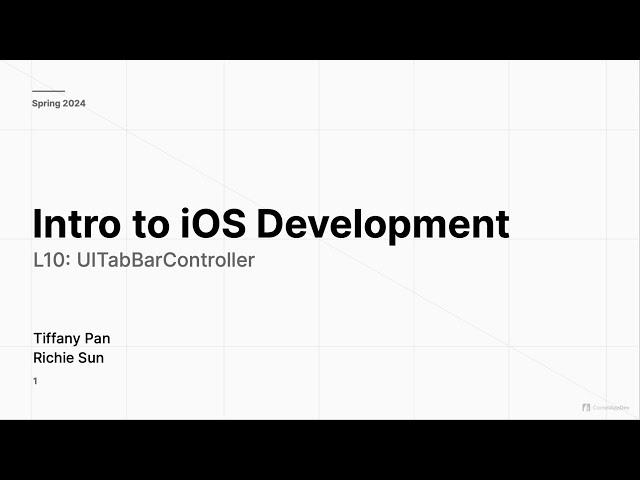 [SP24] Intro to iOS - L12: UITabViewController