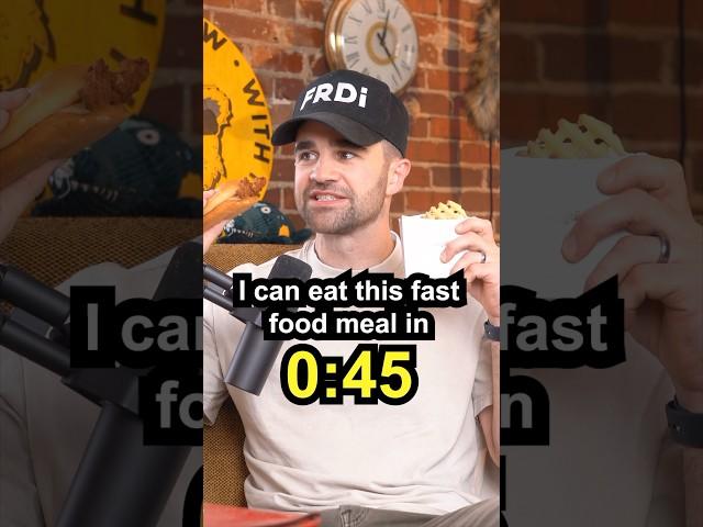 Eat An ENITRE Burger in 45 Seconds! 
