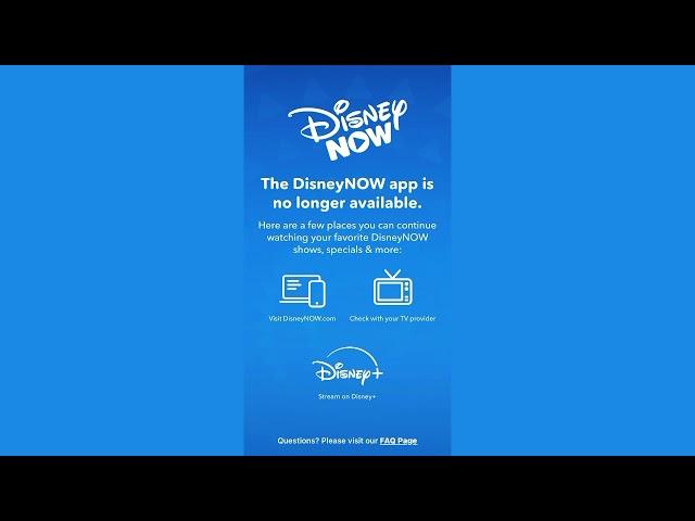 The Disneynow app is no longer available